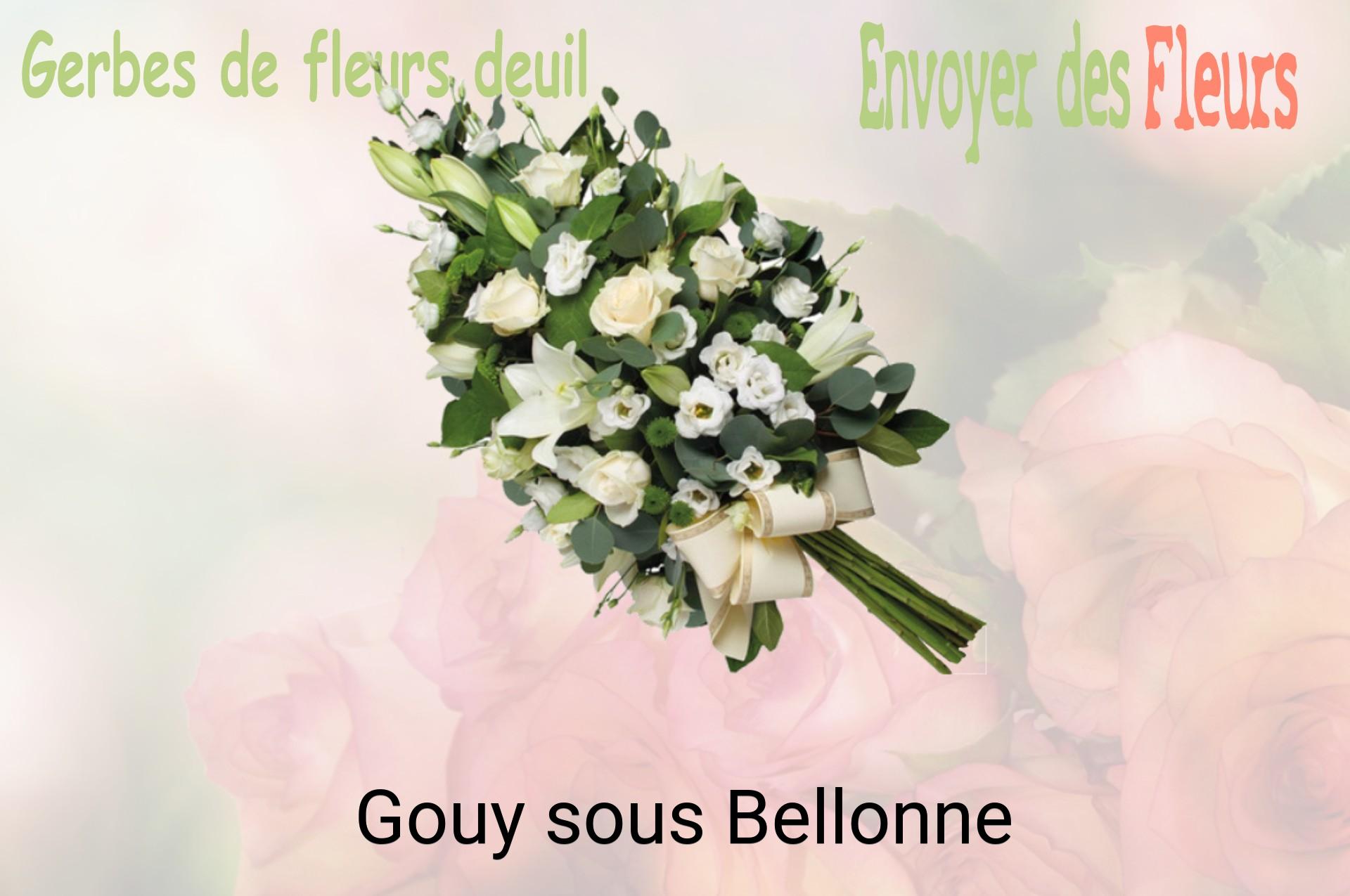 Gerbe de fleurs de deuil livrée à Gouy-sous-Bellonne
